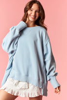 Kristen Long Sleeve Mineral Washed Pullover - Be You Boutique