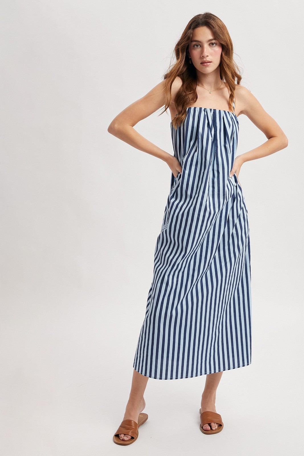 Cory Striped Midi Dress - Be You Boutique