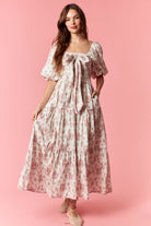 Janie Gauze Floral Printed Dress - Be You Boutique