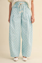 Mary Polka Dot Barrel Pant from 147 Novelty Jeans by &MERCI, featuring a stylish polka dot pattern and relaxed barrel fit.