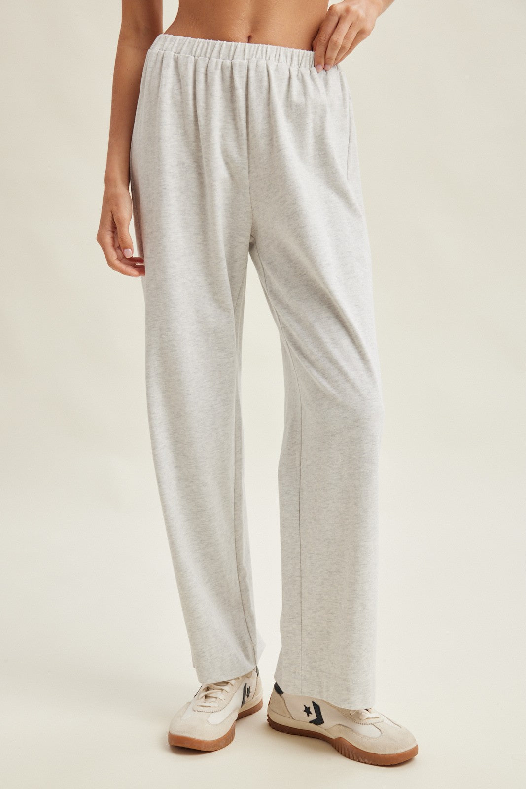 WISHLIST Kailee grey soft knit pants, stylish and comfortable 156 pants with a relaxed fit and cozy fabric.