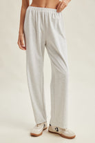 WISHLIST Kailee grey soft knit pants, stylish and comfortable 156 pants with a relaxed fit and cozy fabric.