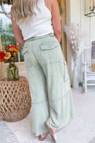 Mateo Mineral Washed Wide Leg Cargo Pants - Be You Boutique