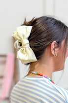 Cream Darling Satin Bow Claw Clip - Be You Boutique