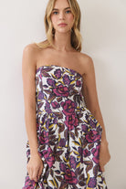 TCEC Sophie Botanical Printed Midi Dress featuring floral pattern, lightweight fabric, and elegant midi length for dressy occasions.