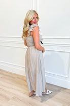 Sandy Plaid Ruffle Sleeve Midi Dress - Be You Boutique