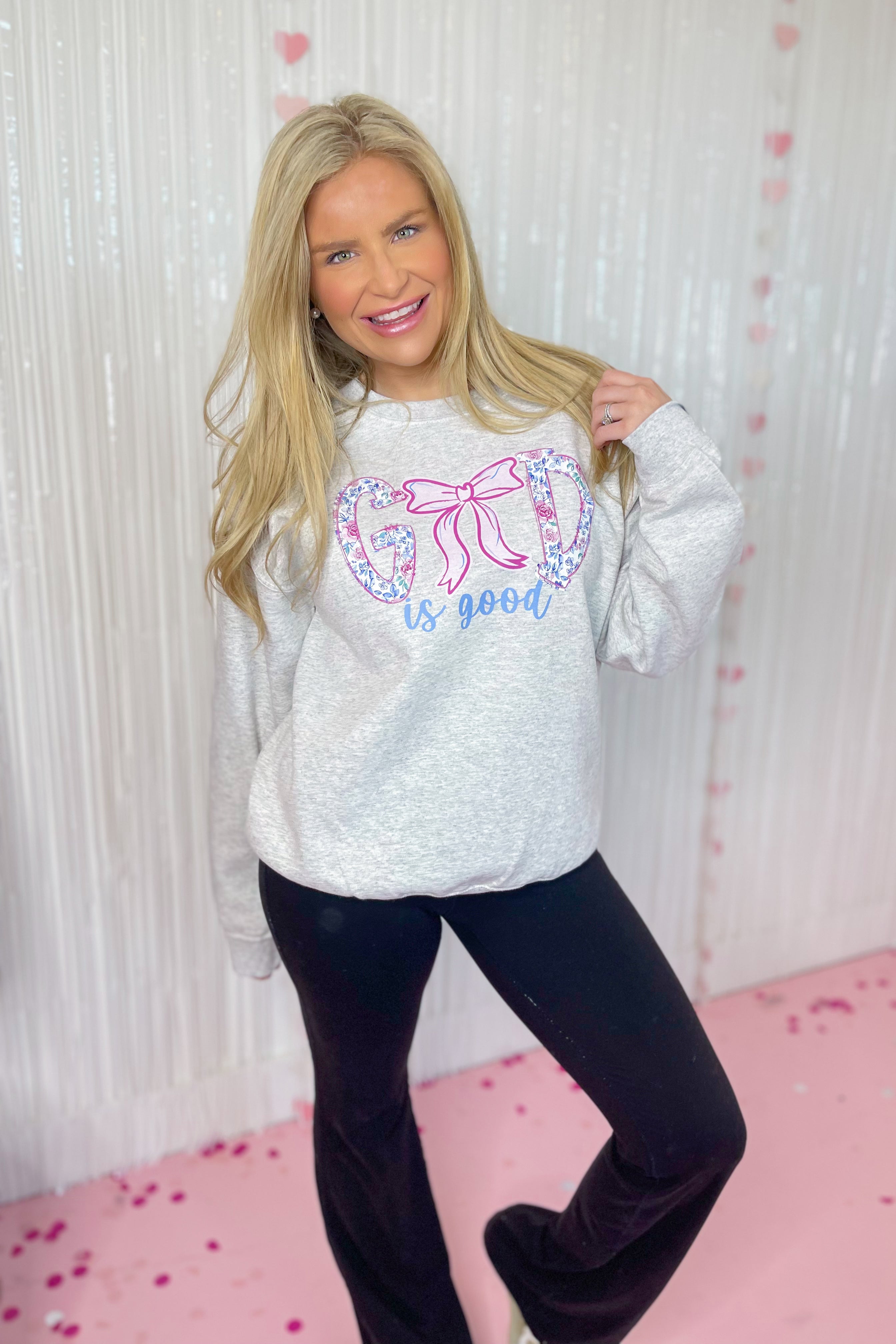GOD IS GOOD Crew Neck Sweatshirt - Be You Boutique