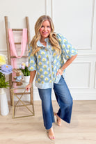 Blakely Ruffle Neck Floral Top - Be You Boutique