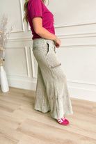 Bradley Mineral Washed Terry Knit Wide Leg Pants [S~3X] - Be You Boutique
