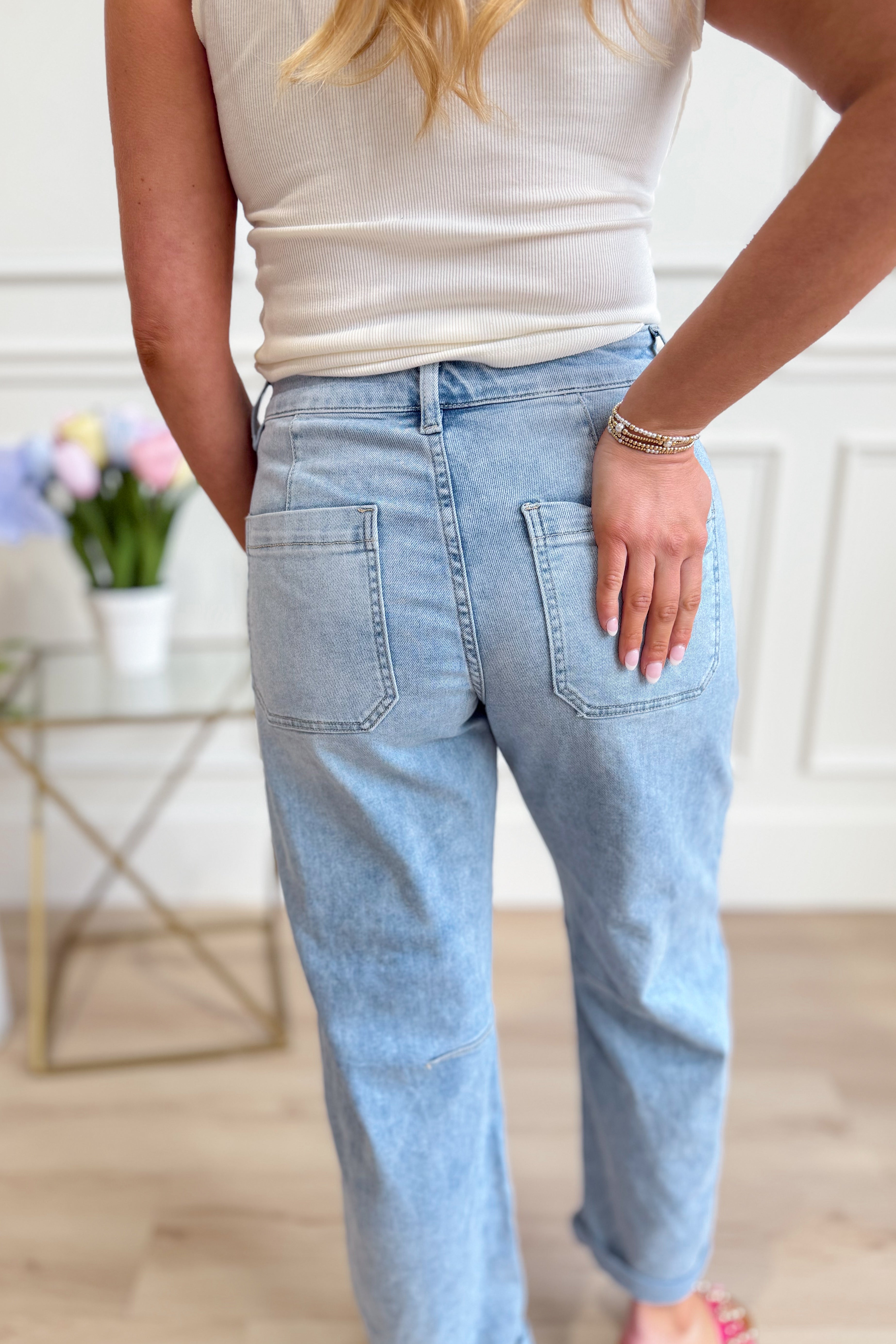 Risen Zach Mid Rise Barrel Jeans [1-3XL] - Be You Boutique