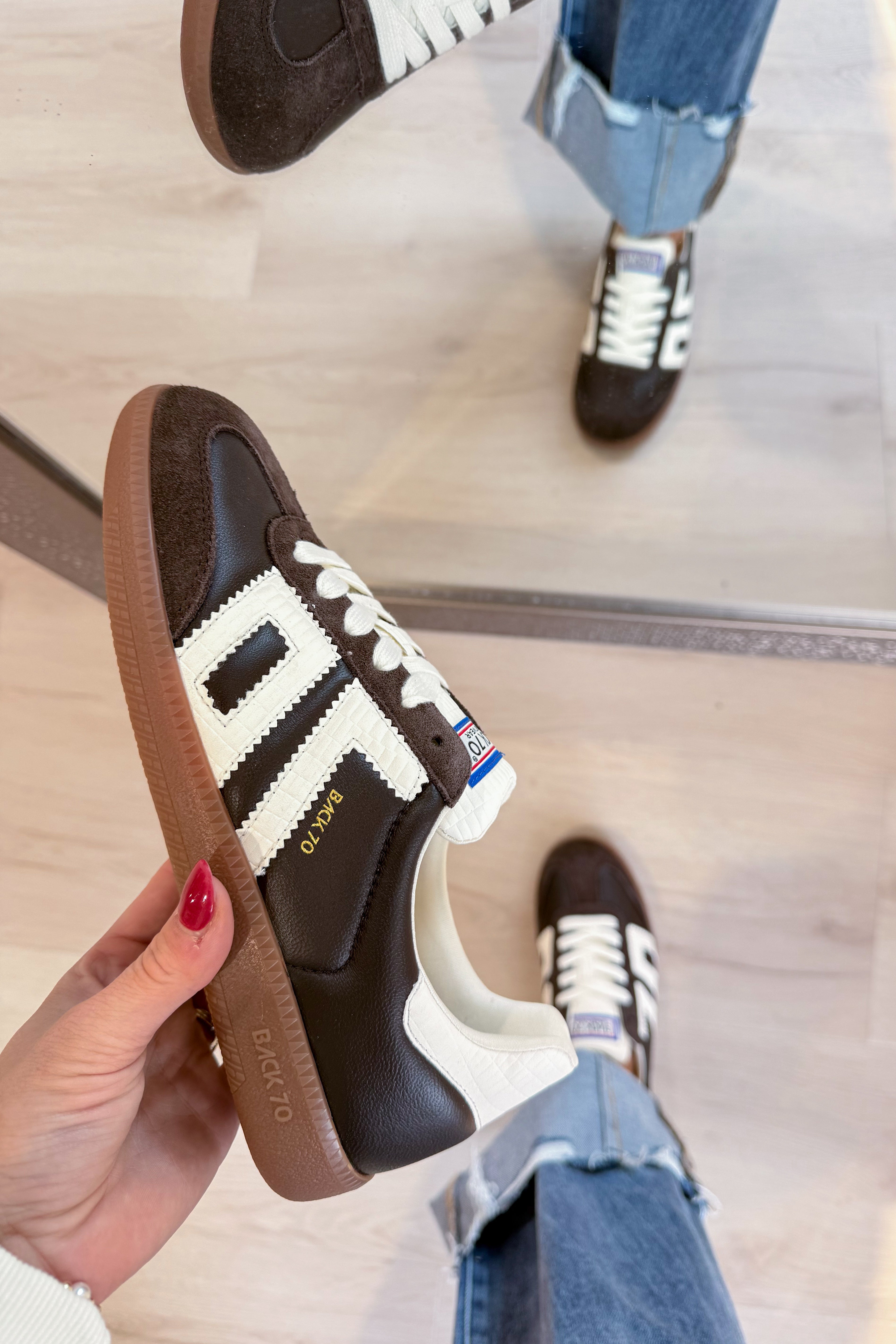 BACK70 Cloud Sneakers in Coffee Milk - Be You Boutique