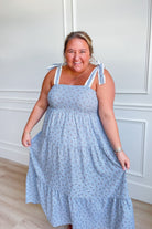 Betsy Floral Gingham Tie Strap Dress - Be You Boutique