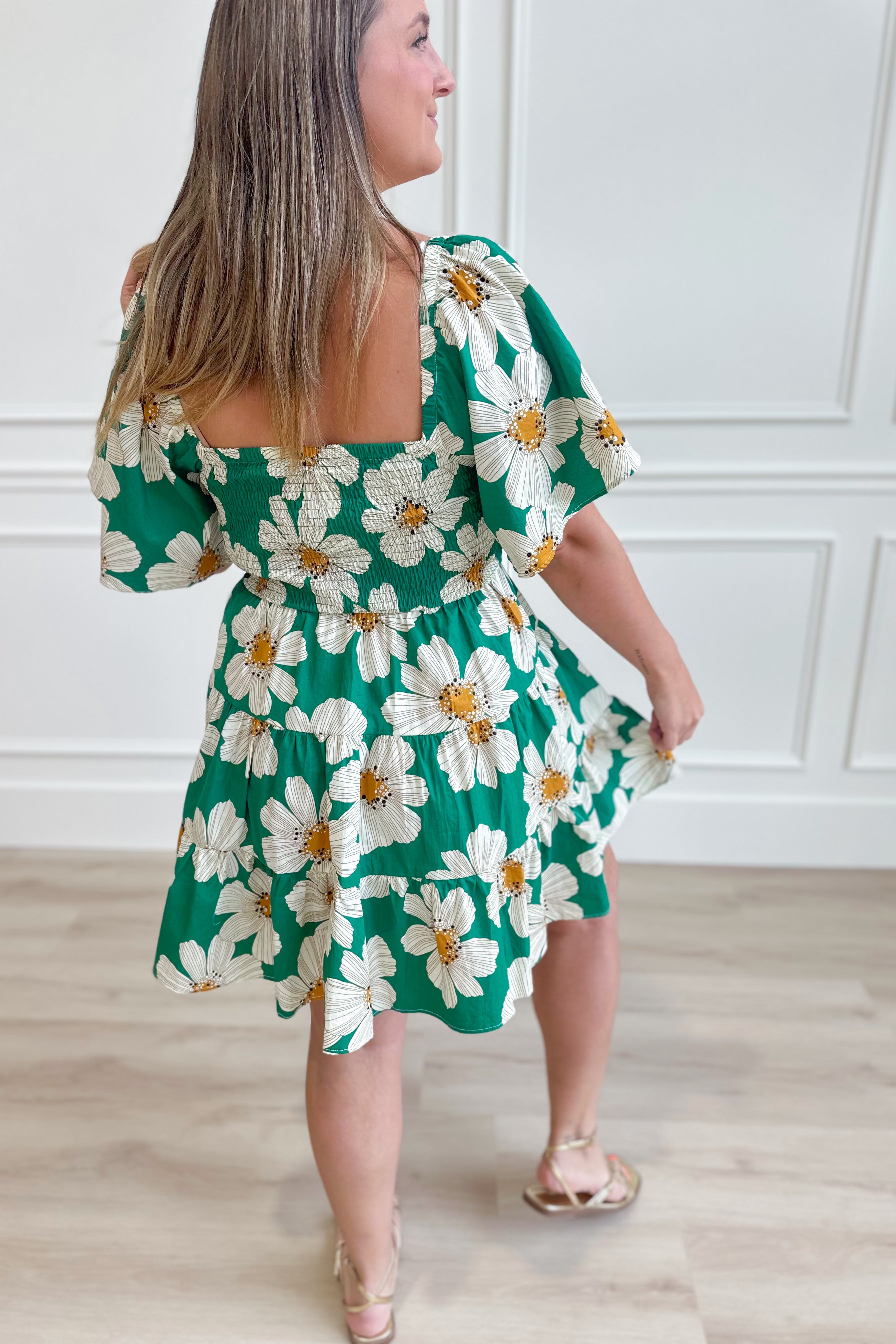 Ella Daisy Print Dress - Be You Boutique