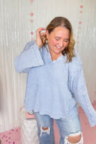 Cloud Mineral Washed Heart Patch Knit Pullover - Be You Boutique