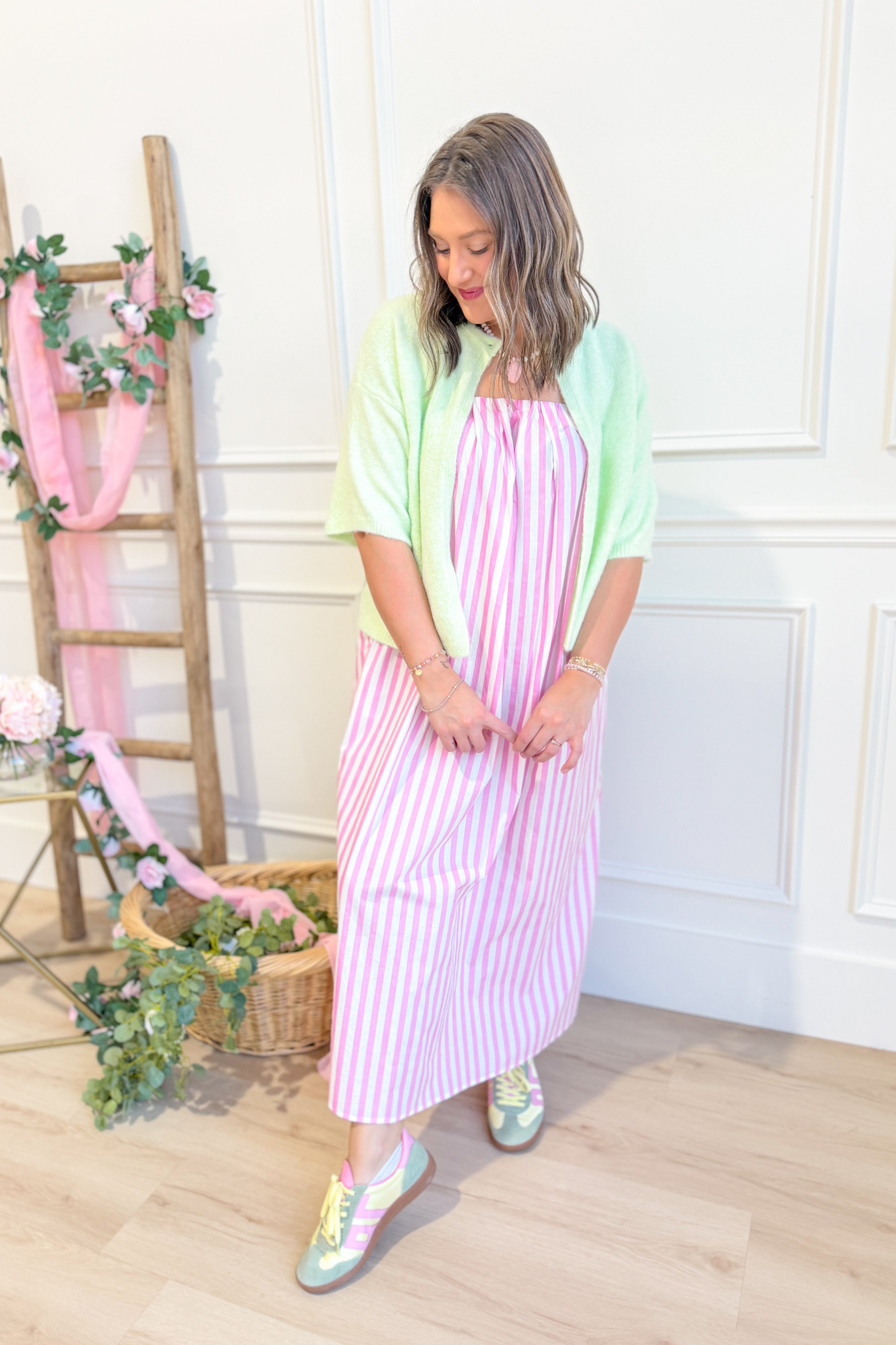 Cory Striped Midi Dress - Be You Boutique