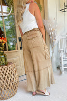 Mateo Mineral Washed Wide Leg Cargo Pants - Be You Boutique