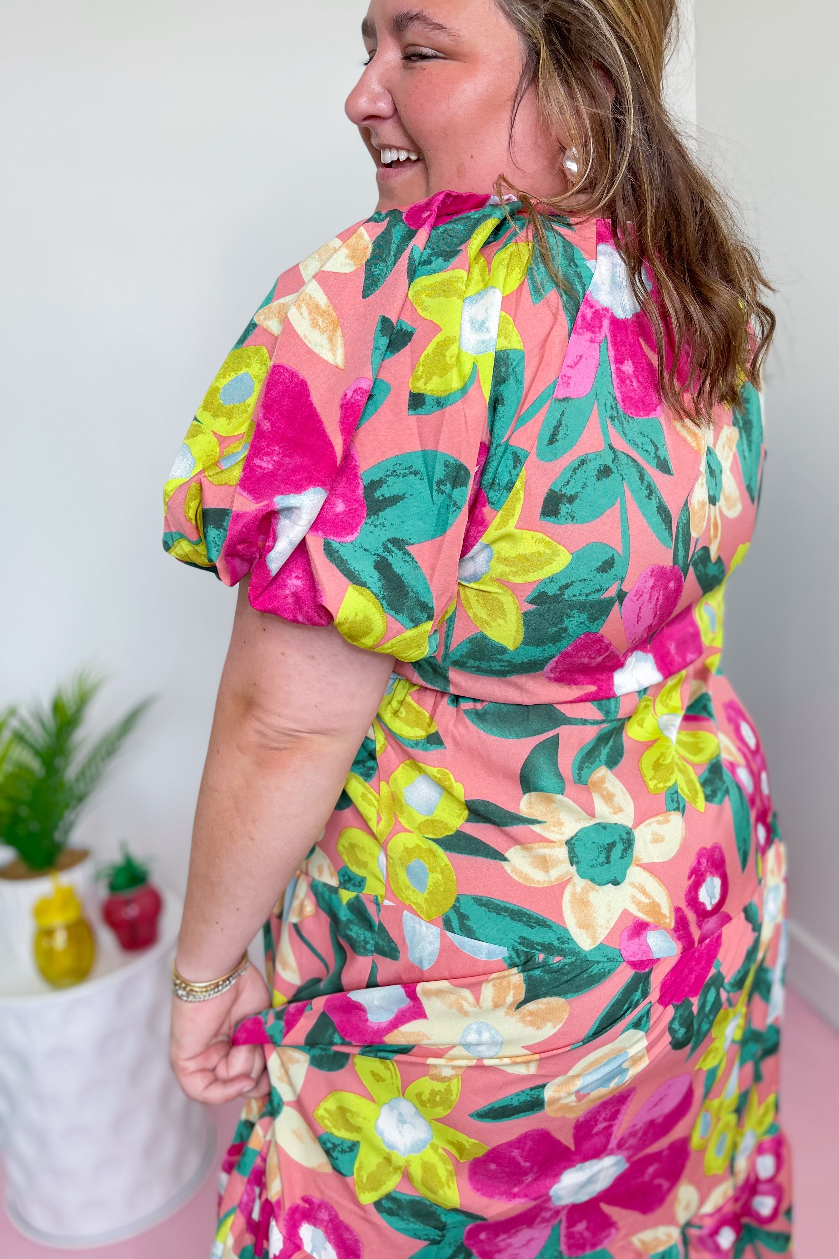 Candace Floral Print Midi Dress - Be You Boutique
