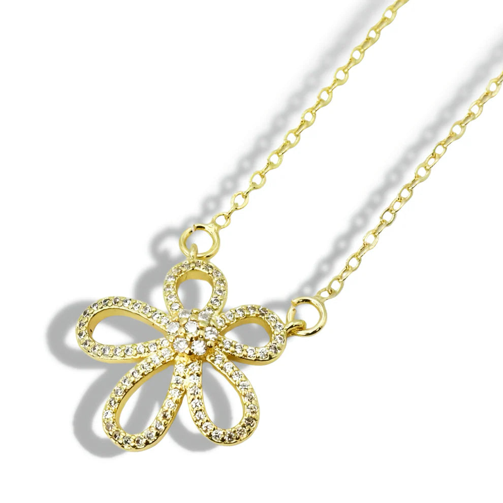 Treasure Jewels Flower Power Gold Necklace - Be You Boutique