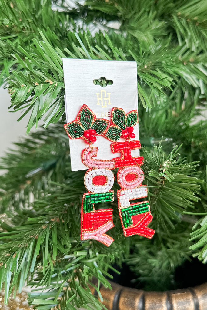 Caroline Hill Holly and Jolly Red Multi Beaded Earrings - Be You Boutique
