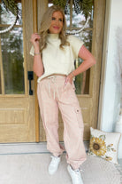 Camille Floral Twill Pocket Detail Jogger Pant Bottoms - Be You Boutique