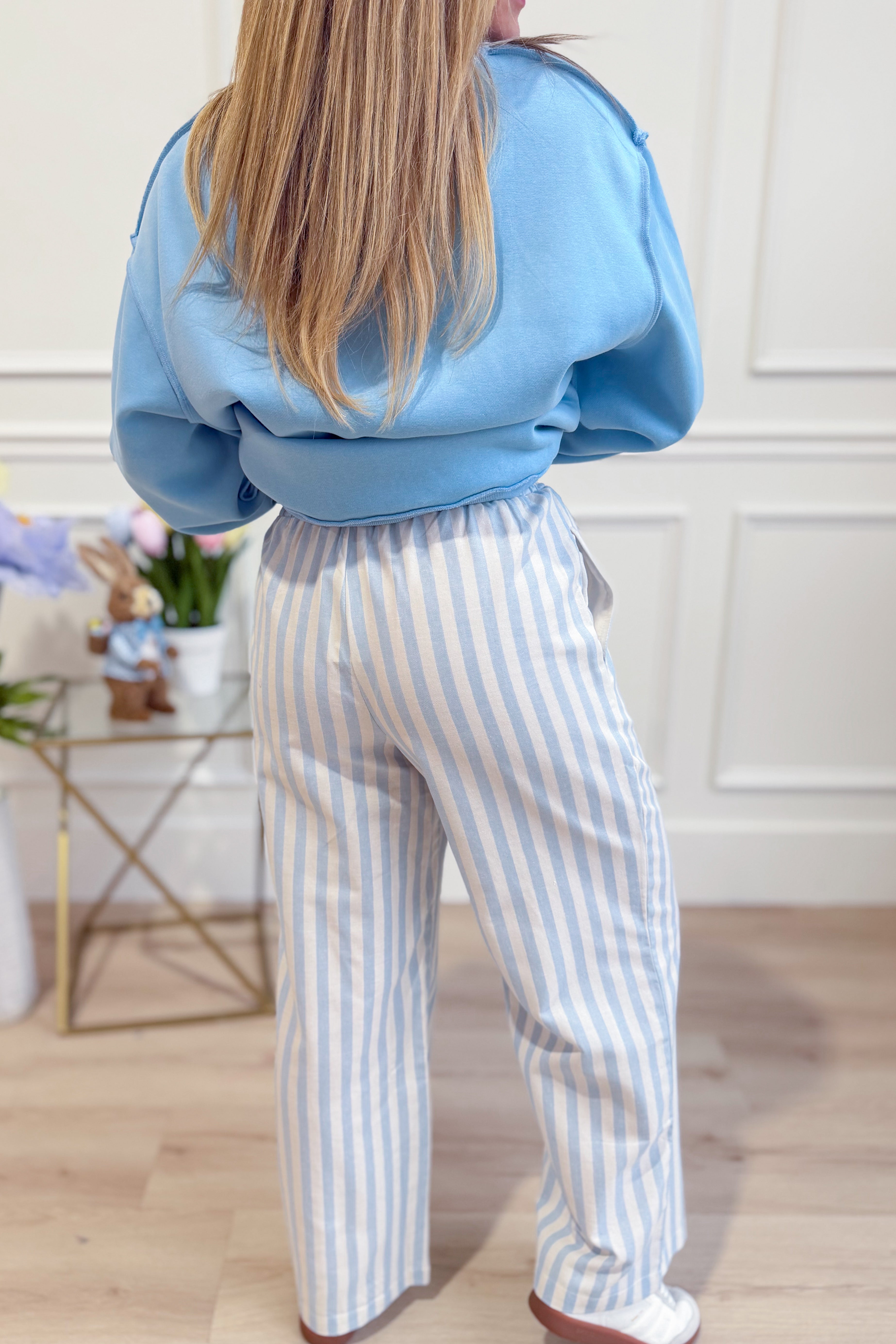 Hannah Striped Straight Leg Pant - Be You Boutique