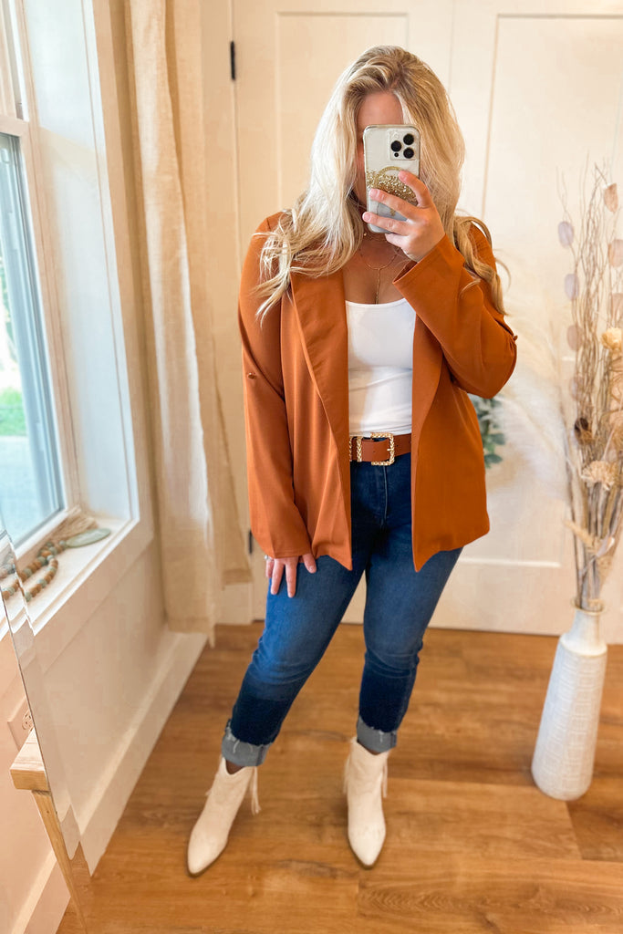 Chester Long Sleeve Solid Color Boyfriend Blazer - Be You Boutique