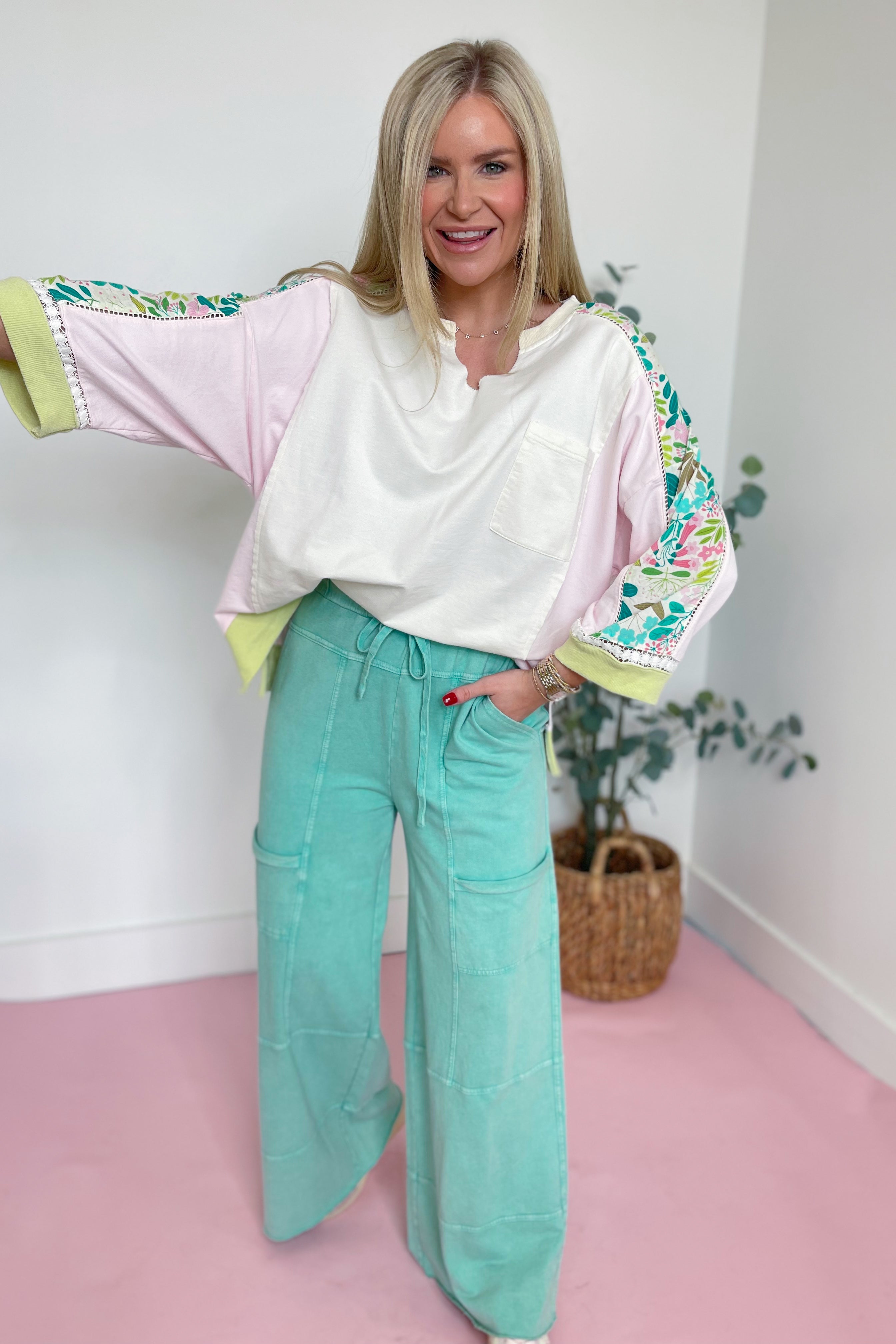 Cierra Color Block Long Sleeve Top - Be You Boutique