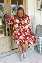 Rita Floral Print Rayon Challis Dress - Be You Boutique