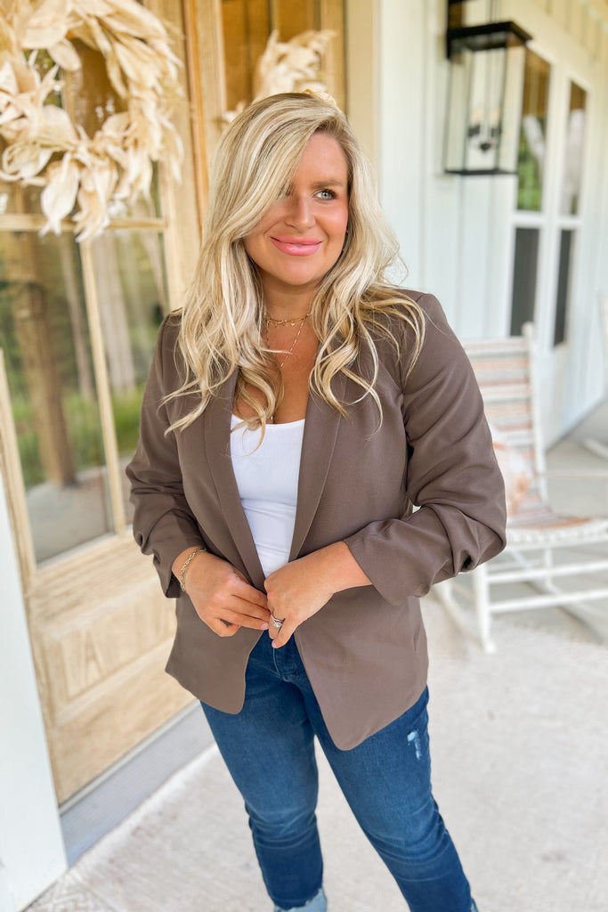 Thomas Classic Blazer with Shawl Lapel Collar and Pockets - Be You Boutique