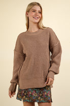 Kia Comfy Oversized Knit Sweater Pullover Top - Be You Boutique