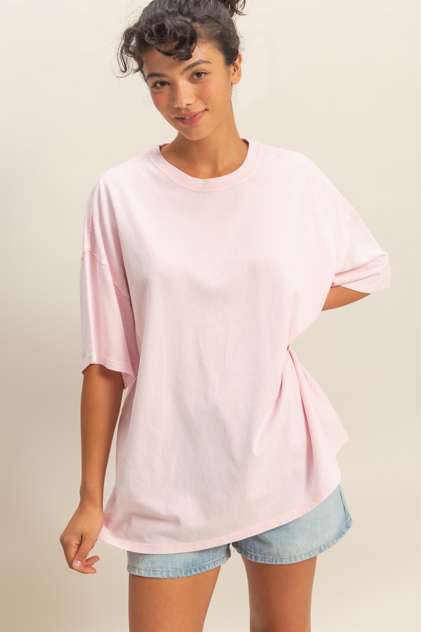 HYFVE Karen oversized mineral wash T-shirt from 132 Fall Sweaters collection, featuring a relaxed fit and unique mineral wash finish.