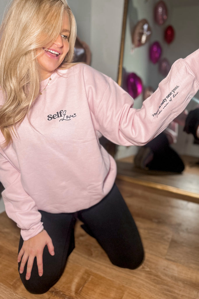 Valentines Self Love ~ Don't Settle Long Sleeve Graphic Sweatshirt - Be You Boutique