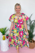 Candace Floral Print Midi Dress - Be You Boutique