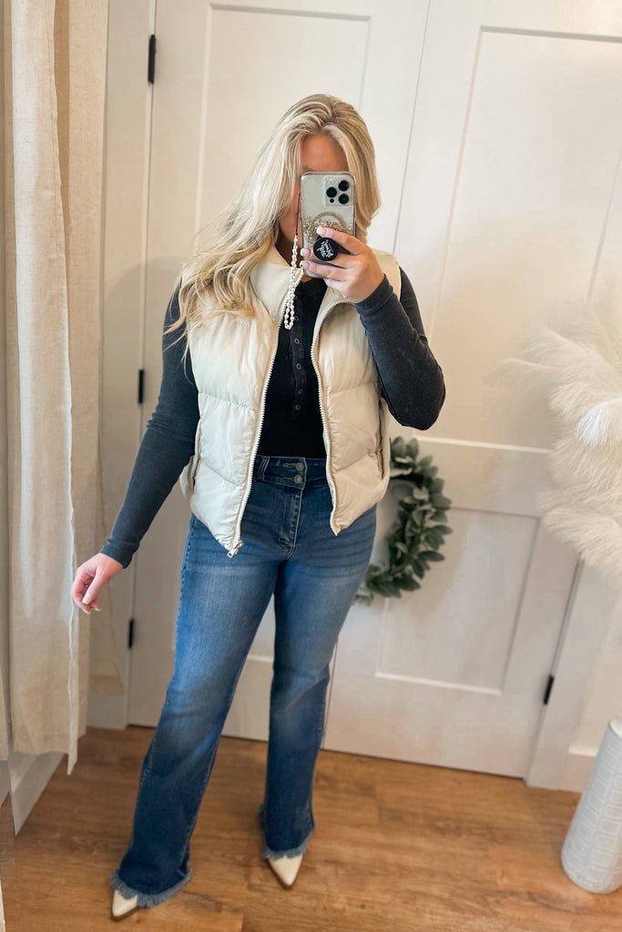 Maddi Mineral Washed Henley Long Sleeve Bodysuit - Be You Boutique