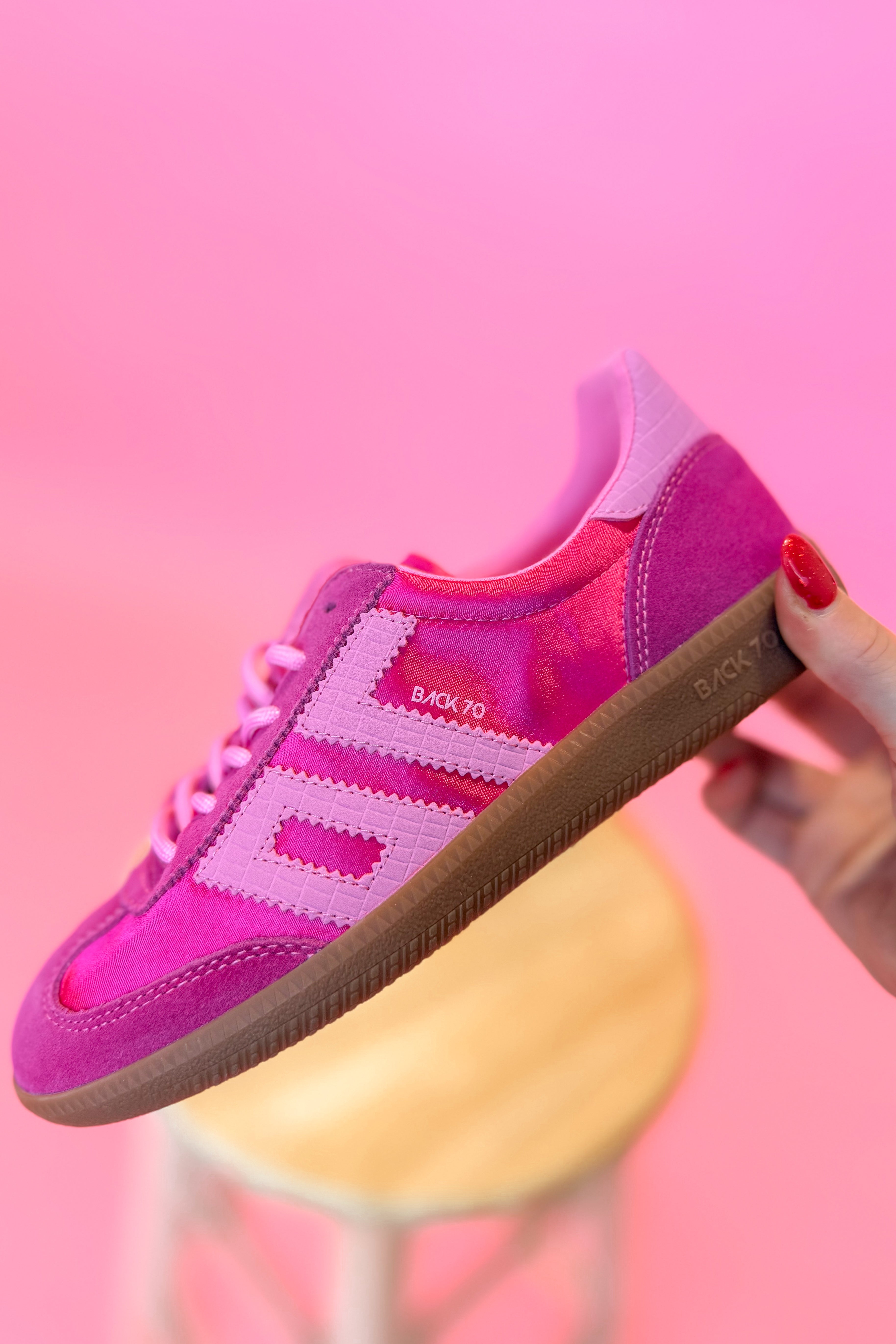 BACK70 Ghost Sneakers in Two Tone Pink - Be You Boutique