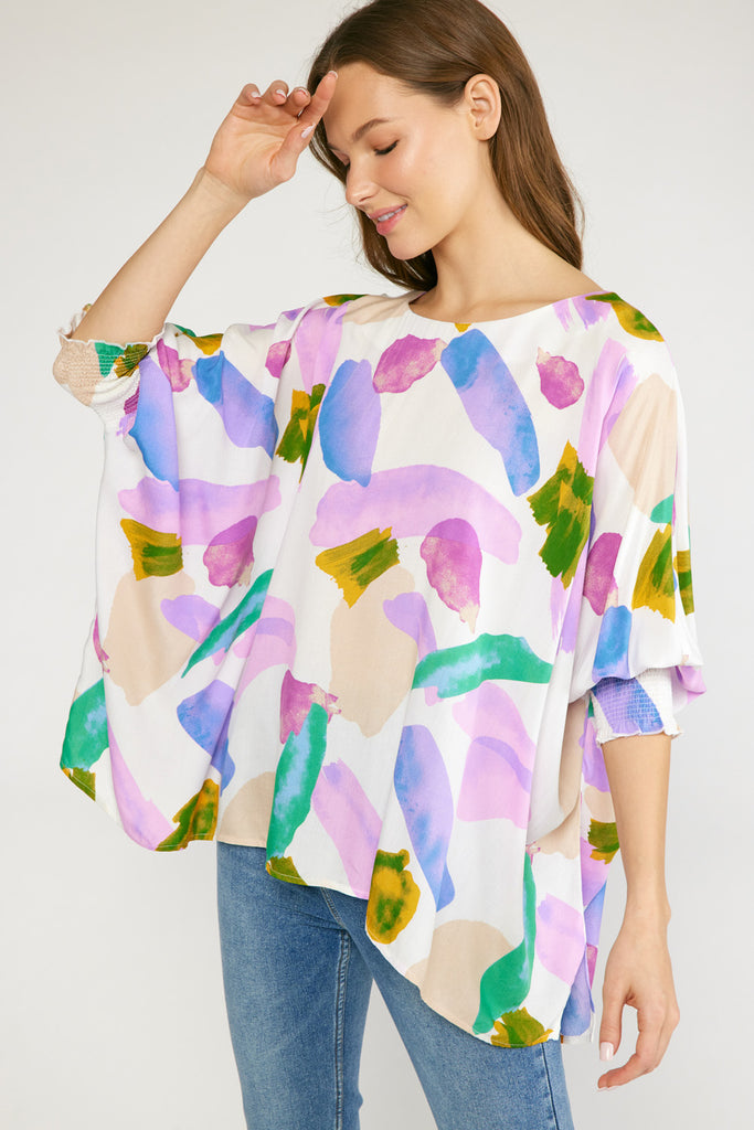 Wilson Short Sleeve Purple Floral Top - Be You Boutique