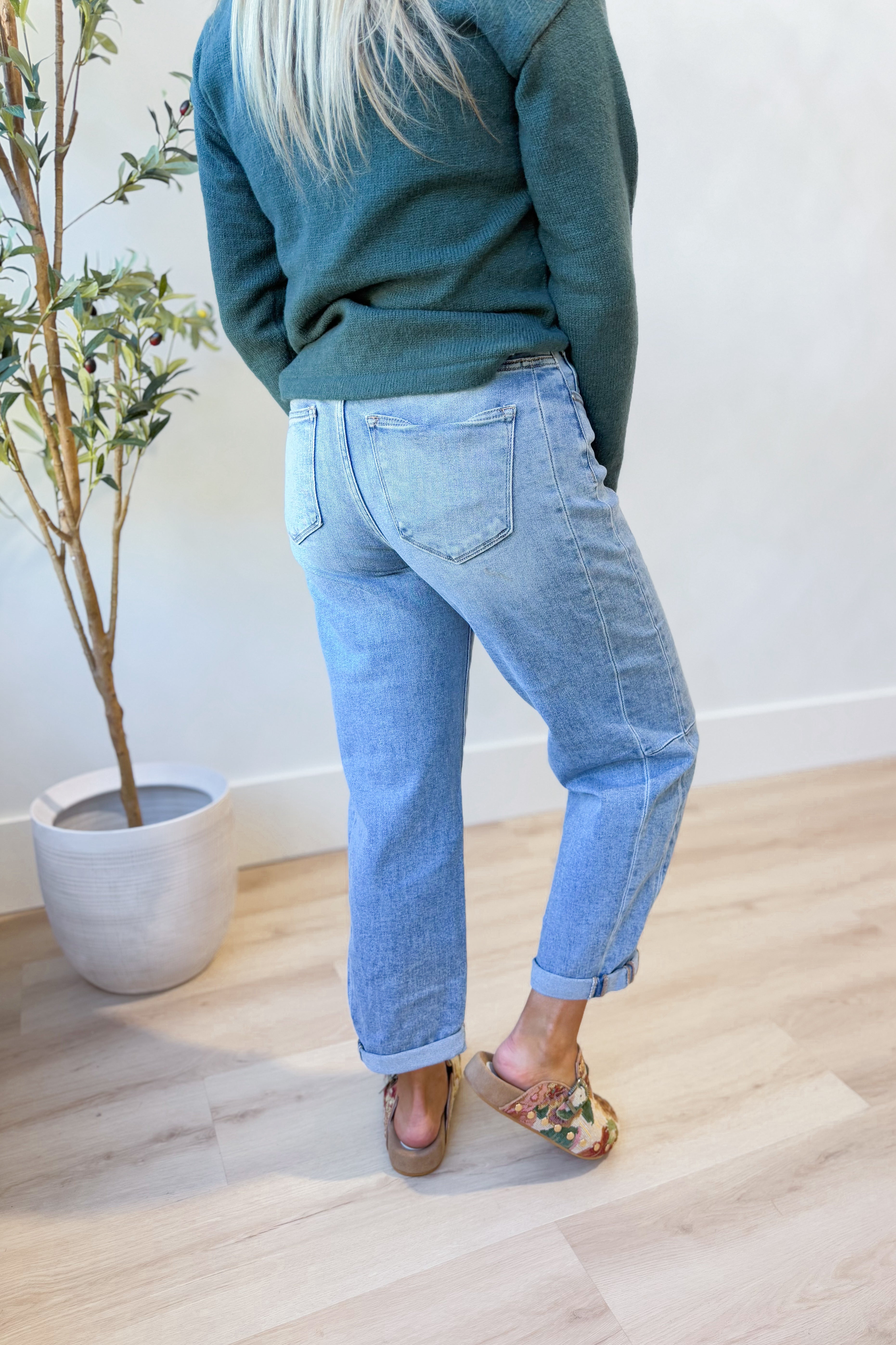 Risen Ben High Rise Barrel Jeans [0-3XL] - Be You Boutique