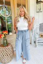 Mateo Mineral Washed Wide Leg Cargo Pants - Be You Boutique