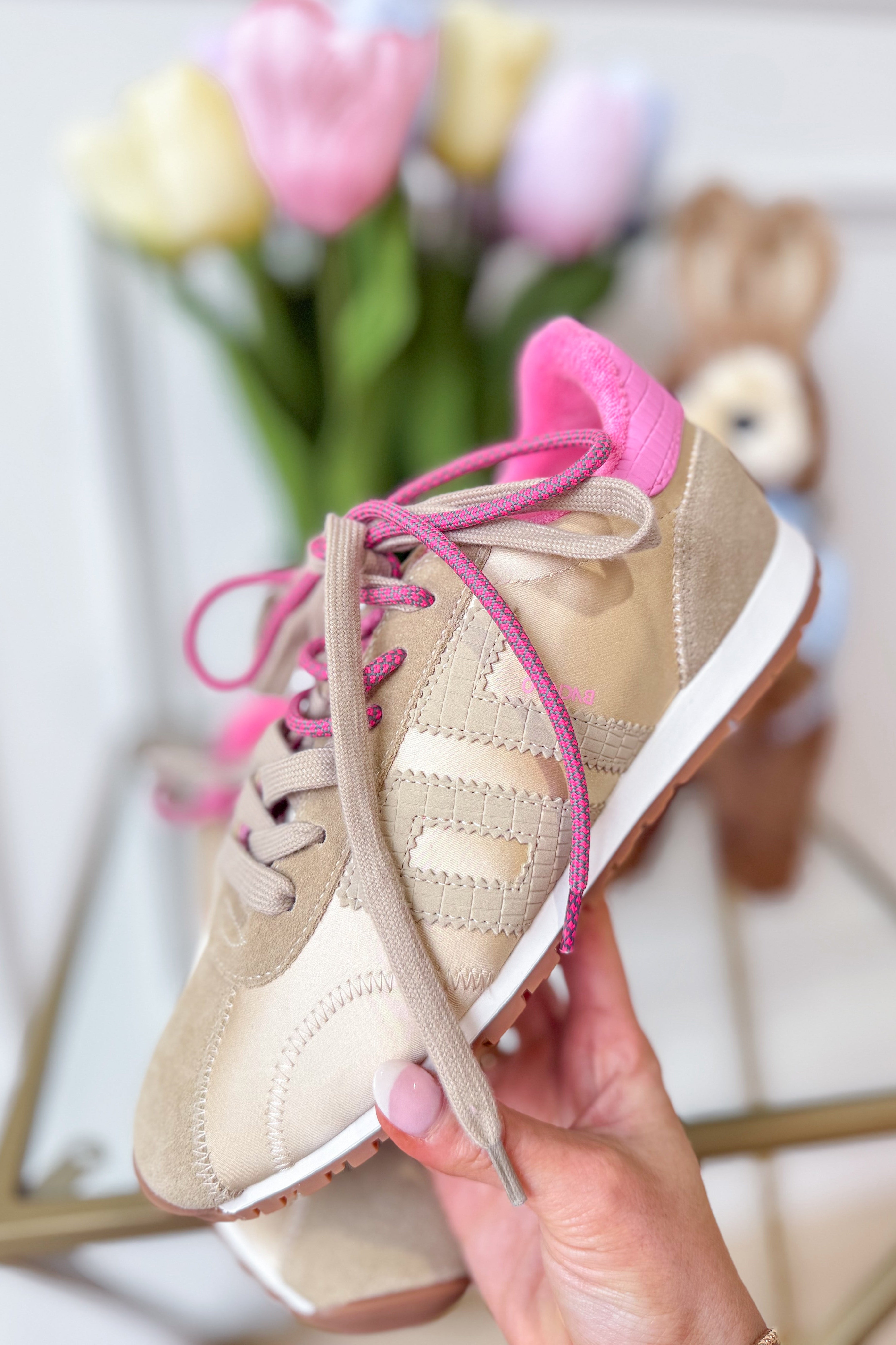BACK70 Asian Sneakers in Beige - Be You Boutique