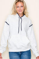 Heather Blanket Stitched Hoodie - Be You Boutique