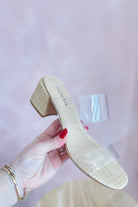Soda Clear Double Strap Block Heel Sandal - Be You Boutique