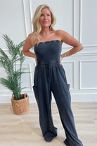 Reba Strapless Breezy Wide Leg Jumpsuit - Be You Boutique