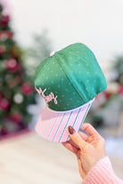SUMMER TEES Merry Christmas Canvas Hat, festive holiday-themed hair accessory with Christmas print and durable canvas material.