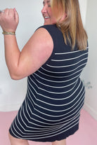 Allie Striped Ribbed Knit Dress - Be You Boutique