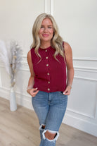 Charlie Button Down Cardigan Vest Top - Be You Boutique