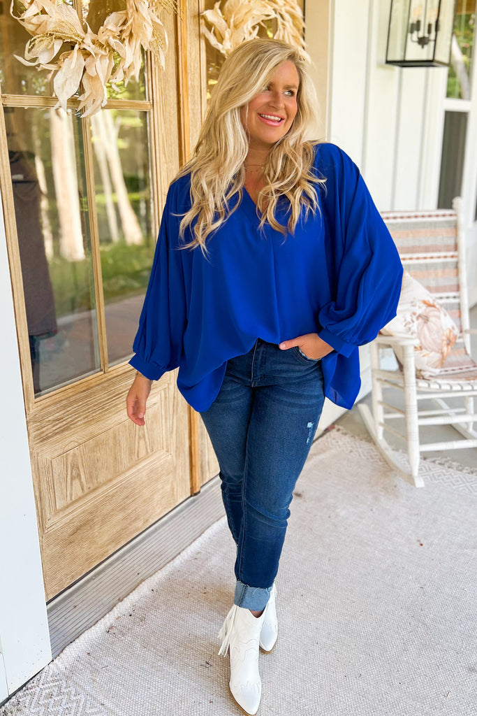 Lucas V Neck Casual Flowy Top - Be You Boutique