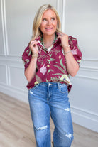 Sandra Floral Puff Sleeve Top - Be You Boutique