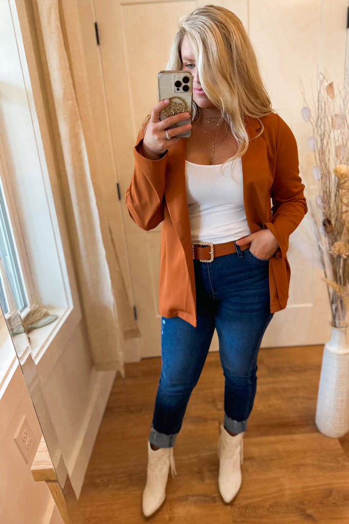 Chester Long Sleeve Solid Color Boyfriend Blazer - Be You Boutique