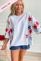 Danna Star Patch Pullover Top - Be You Boutique