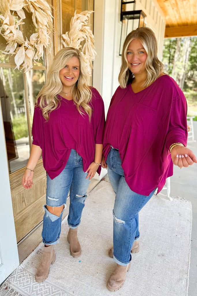 Sawyer Oversized 3 Quarter Sleeve Fun Poncho Knit Top - Be You Boutique